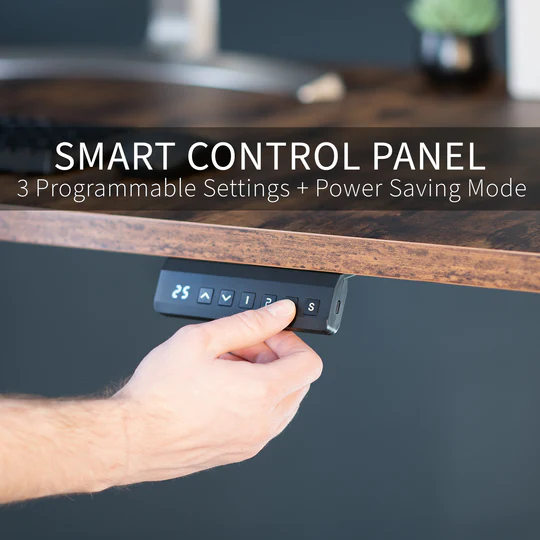 63" x 32" Dual Motor Electric Desk with Push Button Memory Controller - Image 3