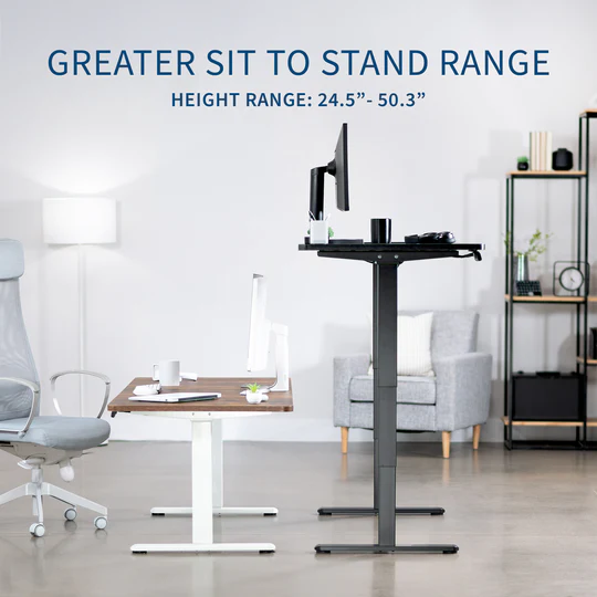 Black Reversible Corner 58" x 35" Dual Motor Electric Desk - Image 4